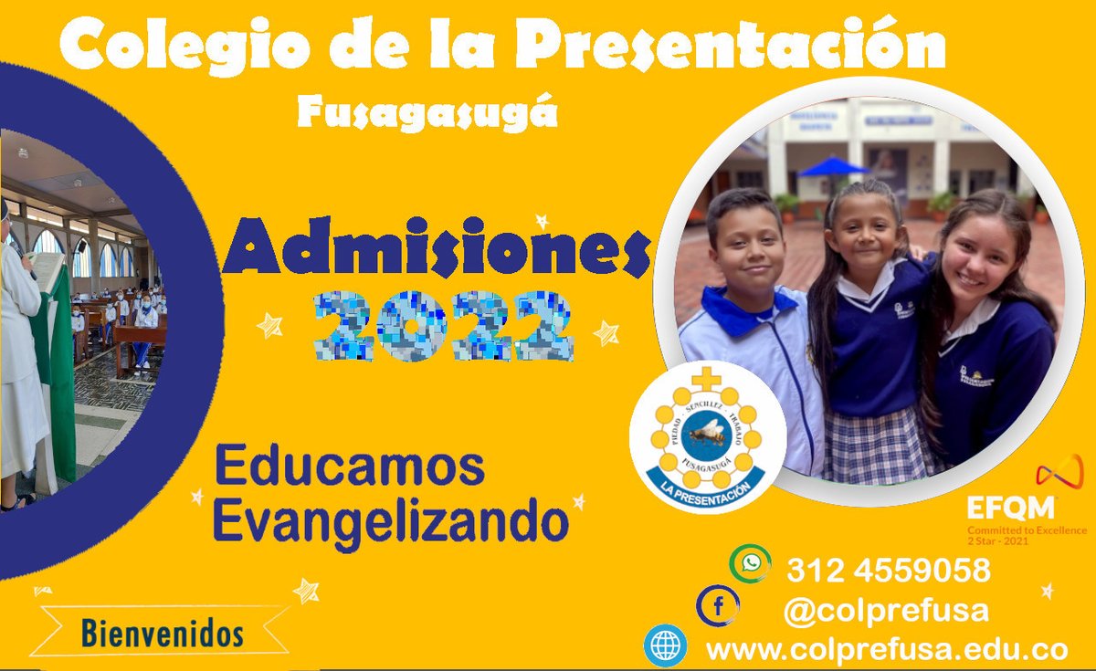colprefusa's tweet photo. El Colegio de la Presentación en sus 115 años inicia su proceso de admisiones 2022 "Educamos Evangelizando". https://t.co/HW07oChOyt
