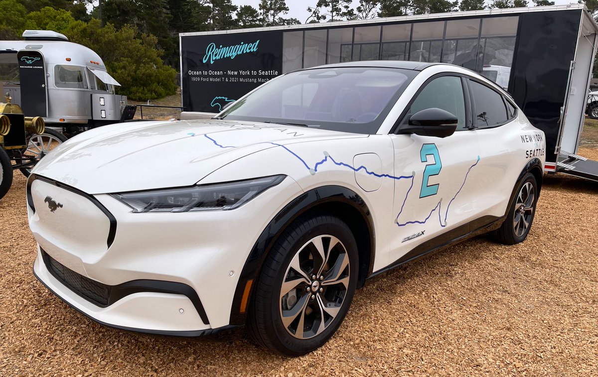 This summer, the all-electric #MustangMachE traveled 6,500 miles through 20 states (+D.C.) completing a transcontinental journey inspired by the Model T’s original trip in the 1909 Ocean to Ocean race. 

Congrats to the whole Ocean to Ocean team for showing what Mach-E can do!