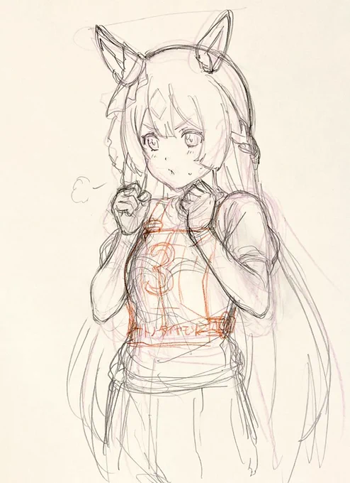 下描きです 