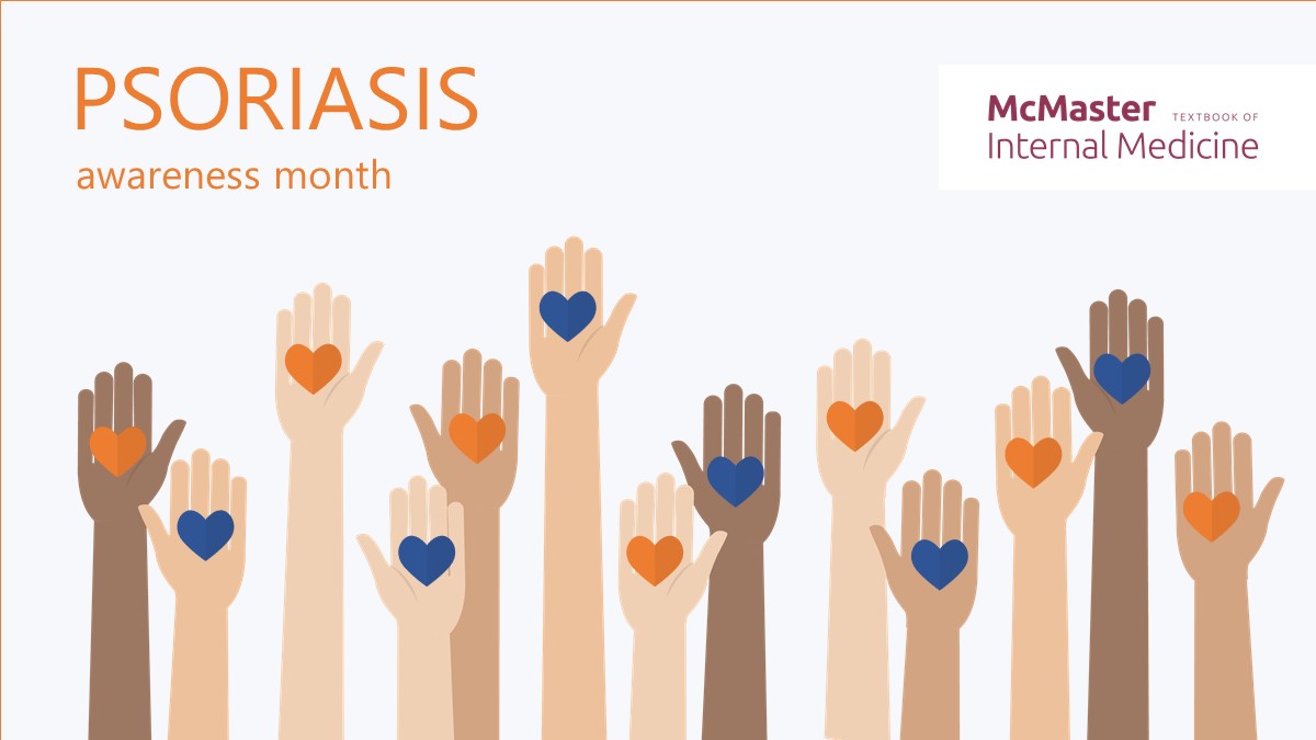 mcmtextbook's tweet photo. August marks #PsoriasisAwarenessMonth. Take this opportunity to explore current, evidence-based information on this disease in our textbook: https://t.co/wS7bIkUFLz.
@Mo_derm @NPF @PsoriasisIFPA @CdnDermatology @Psoriasis_CAPP @PsoriasisCanada @MacDeptMed @machealthsci https://t.co/fx8BbDa32u