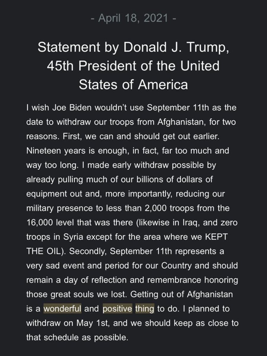 JimFaas's tweet image. ✅ CREDIT WHERE CREDIT IS DUE…

👇👇👇

#Afghanistan #theblamegame