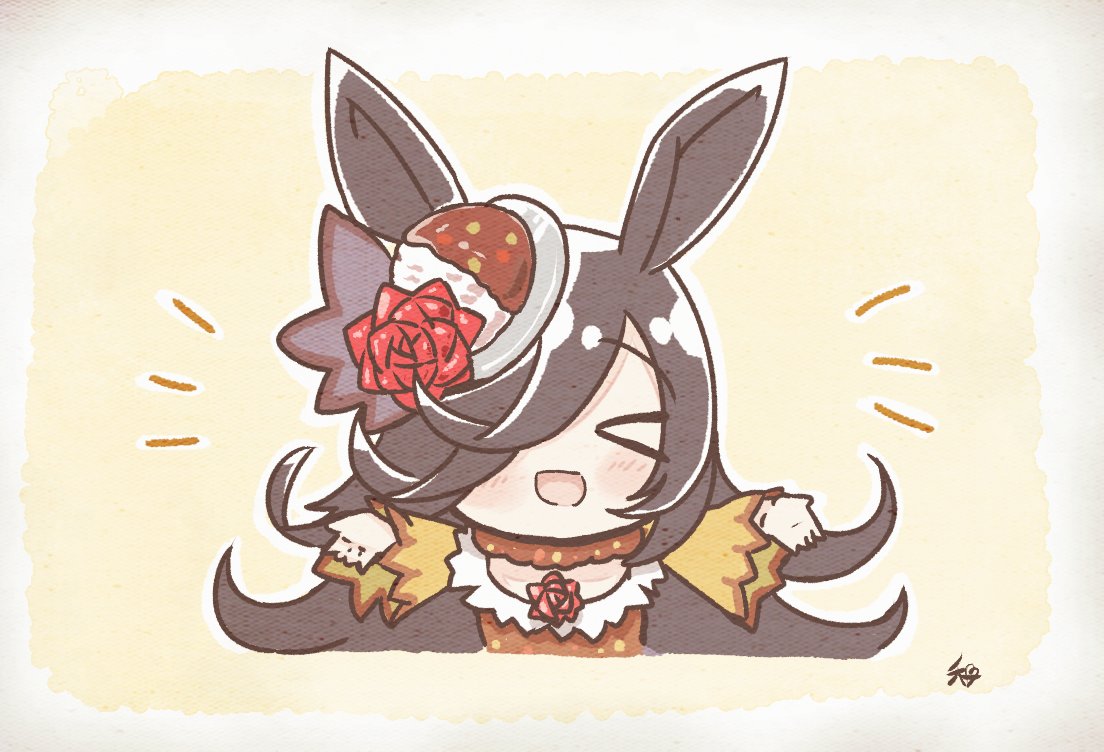 ウマ娘「ライスシャワー!??!?ライス!??!?ライストレンド入り!??!?!

オムラ」|SkebをはじめたVtuberの小鳥遊日和さんのイラスト