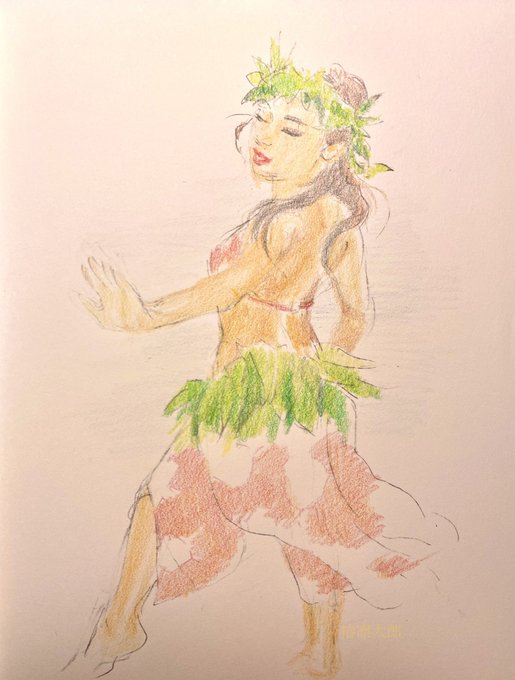 タヒチアンダンスのtwitterイラスト検索結果