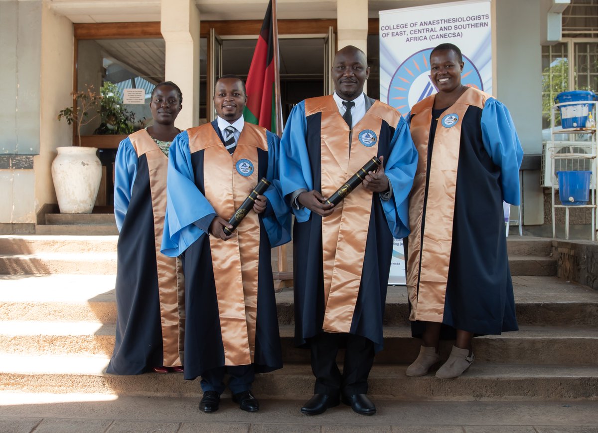 Congratulations to Dr Owen Malema and Dr Furaha Nzanzu Blaise Pascal on their recent graduation from <a href="/canecsa/">CANECSA</a> 🎓

They are the first graduates and first Fellows by Exam of <a href="/canecsa/">CANECSA</a>!  

The Guest of Honour at this graduation was HE <a href="/HonChiponda/">Hon Khumbize Kandodo Chiponda MP</a>, Minister of Health of Malawi

1/2