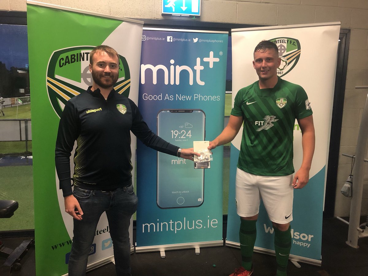 We are delighted that 
<a href="/Mintplusphones/">Mint+</a> will once again sponsor the Cabinteely FC Man of the Match Award for Friday’s 
@SSEAirtricityLg First Division match versus <a href="/CorkCityFC/">Cork City FC</a> at Stradbrook. They are offering Mint Plus Phones discount code for Cabo members/supporters is CABOFC20