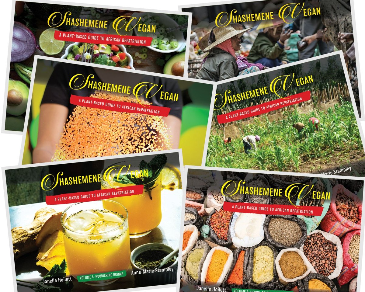 The entire six-part community cookbook collection called Shashemene Vegan: A Plant-based Guide to African Repatriation is available @ shashemenevegan.com! 

#plantbasedrecipes 
#tipsandtidbits 
#guidesandguidance
#trialsandtriumphs
#repatriationtestimonies  
#jointhejourney