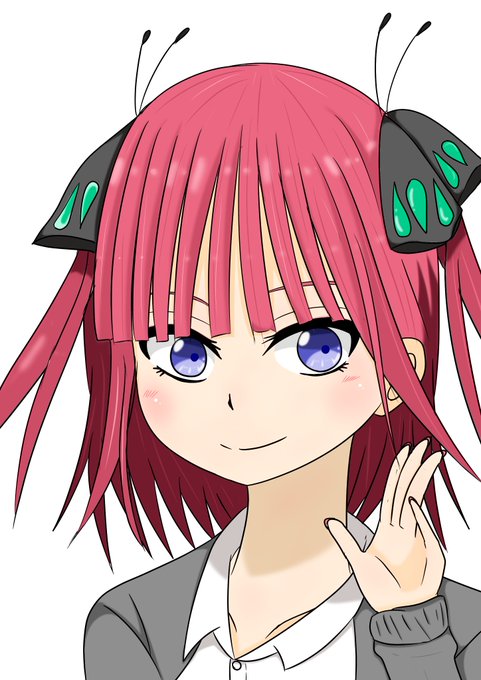 まっちゃこーひー＠ディズニー混雑予想公開中！さんがTwitterに投稿した中野二乃(五等分の花嫁)のイラスト。