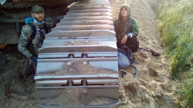 BREAKING: Water Protectors Continue to Resist, Blocking Active Work on Line 3! Four water protectors are locked down, in the latest of a long arc of fierce resistance to Enbridge; over 700 Water Protectors arrested to date. #StopLine3 cc: @potus <a href="/ginamccarthy46/">Gina McCarthy Archived</a> <a href="/SecDebHaaland/">Secretary Deb Haaland</a>