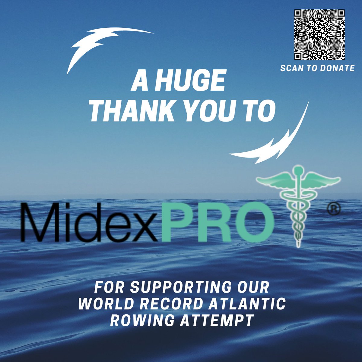 We're delighted to have <a href="/MidexPRO/">MidexPRO</a> onboard as a supporter. 🚣‍♂️👊

If you or your business would like to join us on this challenge, please email exeter.atlanticrow@gmail.com

And don't forget to donate via the QR code on all of our posts 📲