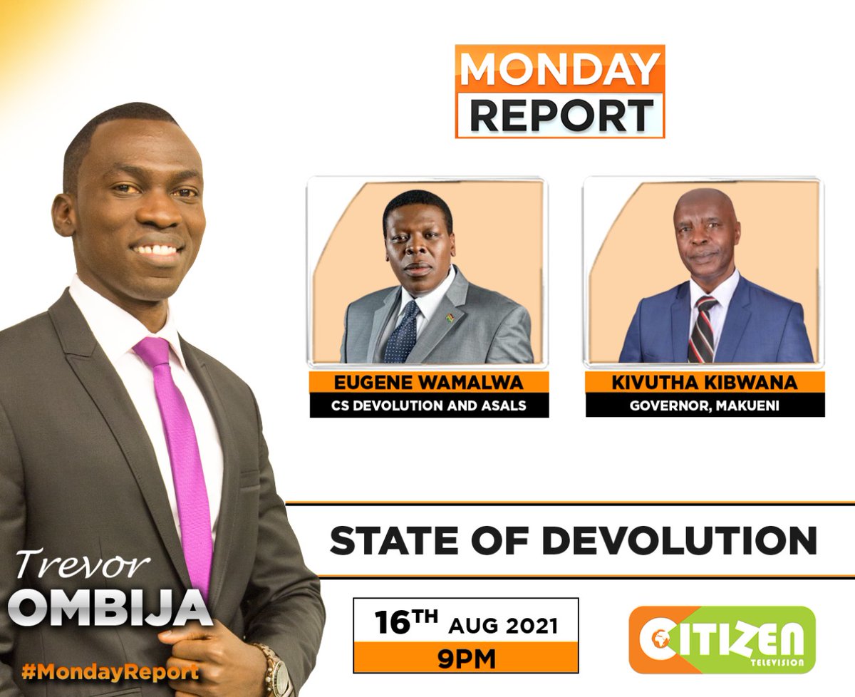 The 7th Annual Devolution Conference will take place from 23rd-26th in Makueni amid rising Covid-19 infections. Tonight we take stock of the state of devolution. 

Send video questions/ comments on WhatsApp 0742-961341  #MondayReport w/ <a href="/TrevorOmbija/">Trevor Ombija, HSC</a>