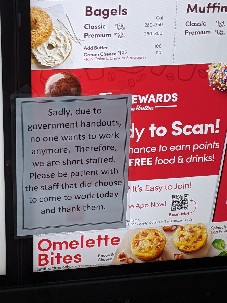 Anyone see this at the Tim Horton's in West Seneca? We thought it...they said it.