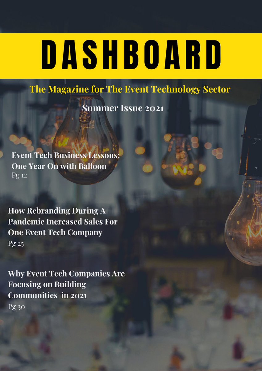 theEventMind's tweet image. We’ve bought Dashboard The Magazine back for issue two!
 
If you’re working as an event technologist or within an event tech platform, we want to help you grow and scale in such a demanding time.
  
Download it for free here as well as the first edition:buff.ly/2PrzW4v
