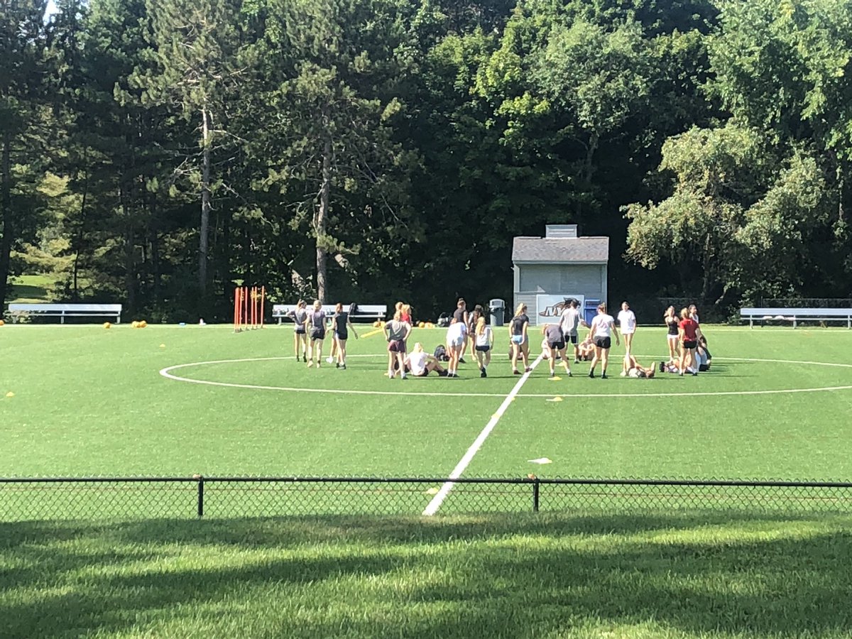 NYAPanthers's tweet photo. And we’re off: preseason 2021 begins! 🎉 ⚽️ 🏃‍♀️ ⛳️ 🏑 🏐 #NYApantherpride #whataday #bringyourforms #hydrate #reunited #teammeetings #woohoo https://t.co/0opqcQSiF7