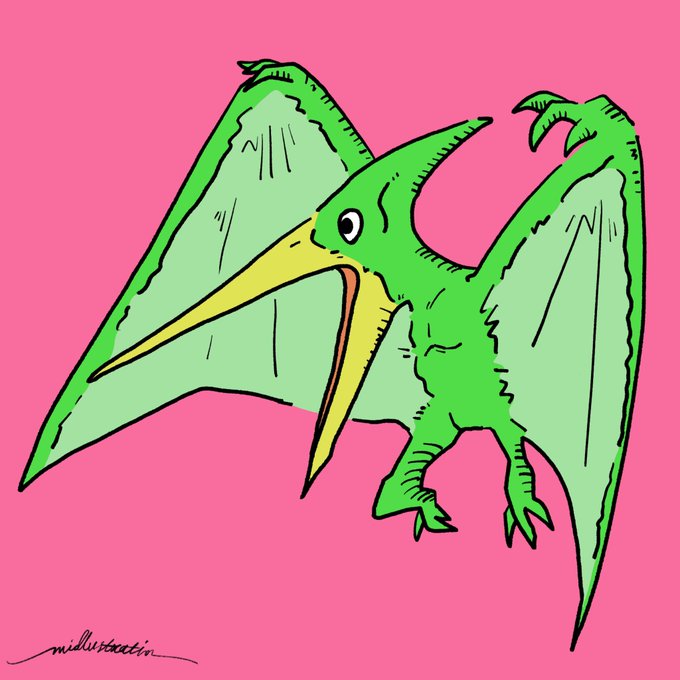 プテラノドンのtwitterイラスト検索結果