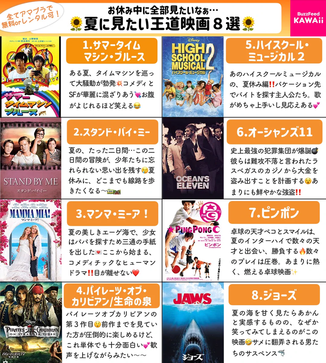 名作揃い！おすすめの映画を探している人必見、夏に観たい映画のまとめ！