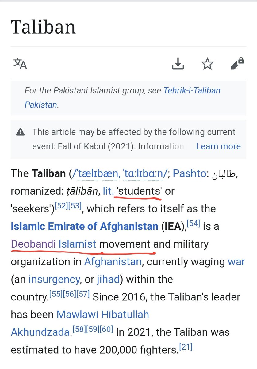 dhruvpatel1025's tweet photo. @theskindoctor13 Why no one is talking about: who is Taliban?,
The Taliban is a students of Deobandi Islamist movement. Yes Deoband in the Western Uttar Pradesh.

Looking We are all sitting on a demographic time bomb developing within India by most Peaceful ideology. https://t.co/AELd35eg4U
