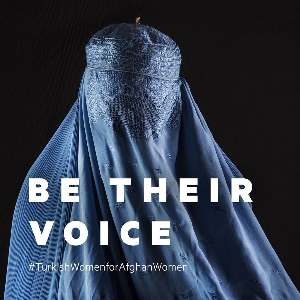 OYesildere's tweet photo. We are together with millions of Afghan women, anxious and afraid about their future, facing gender based discrimination. It is time to  #betheirvoice #TurkishwomenforAfghanwomen https://t.co/7FXmOVHtce