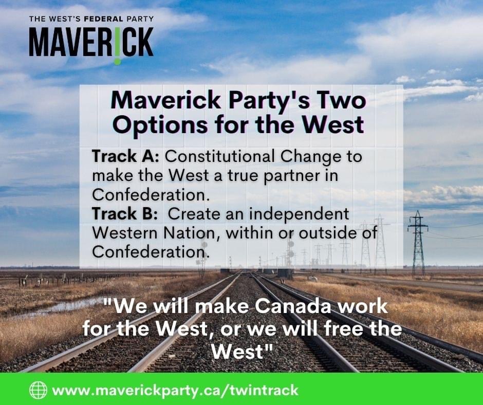 Maverick4change's tweet photo. It all boils down to this folks! And while both options might take a little time, the #MaverickParty #WesternBloc will be in parliament voting YES to legislation benefitting the west and NO to any harmful to the west. #TrueWesternRepresentation #GoodbyeCPC #HelloMaverickParty https://t.co/3RzcnZSESX