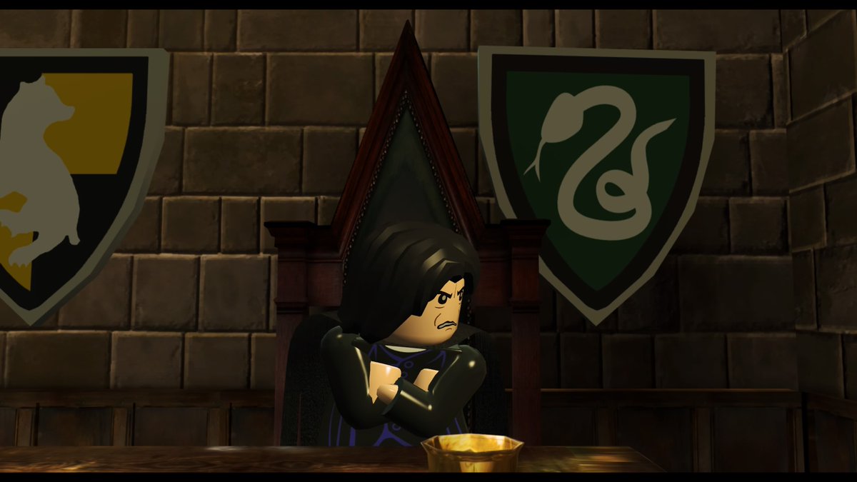 WoodSylva's tweet photo. Love how Snape sits there smouldering darkly, very funny. #LegoHP #HarryPotter #PS4share https://t.co/5PpfyJugoV