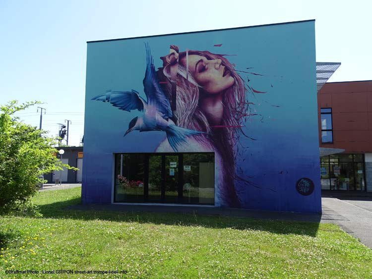 #SaintBrieuc #Cotesdamor belle fresque de Graffmat <a href="/graffmatt/">GRAFFMATT</a> lors du festival <a href="/JustDoPaint1/">Festival Just Do Paint</a> 
En savoir + sur trompe-l-oeil.info