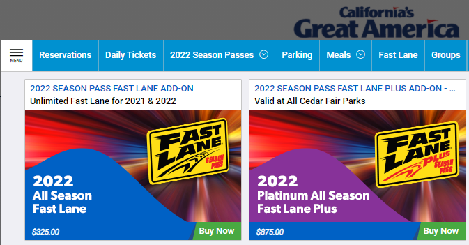 CGAFoodBlog's tweet image. Three more parks, including #CAGreatAmerica, have increased the price of their 2022 All-Season Fast Lane products since initially being introduced last Thursday.

Details: cpfoodblog.com/2022-cedar-fai…
