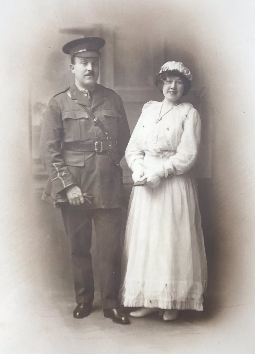 Another great war time wedding photograph. Does anyone know anything about his uniform? ⁠⁠
⁠⁠
#vintageweddingphoto⁠⁠