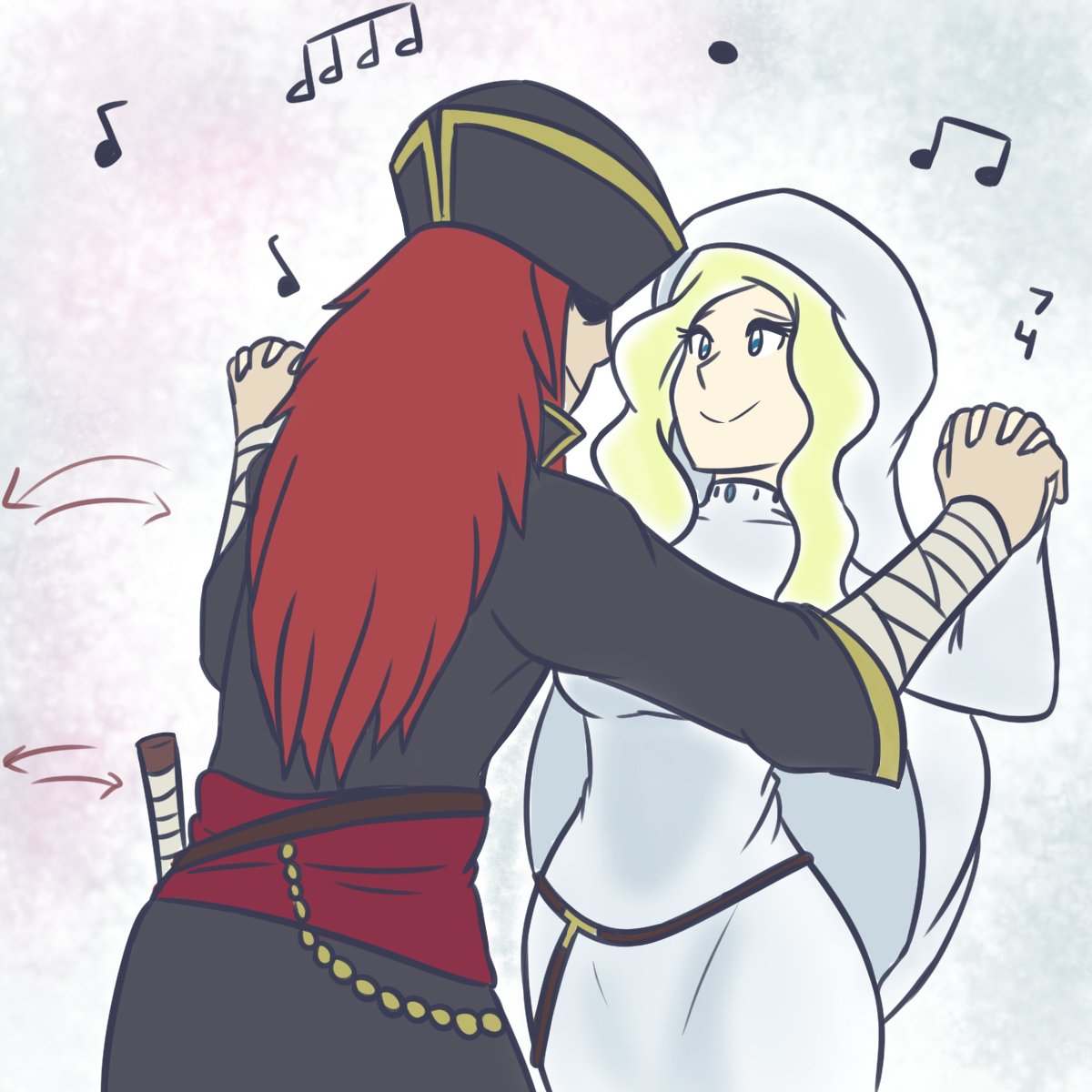 JDAlbum's tweet photo. Magvel soiree doodle #December #Day8 2018 #FireEmblem #SacredStones #Magvel #FE8 #Joshua #Natasha #jdarts #bean https://t.co/OfAp1NSnXC