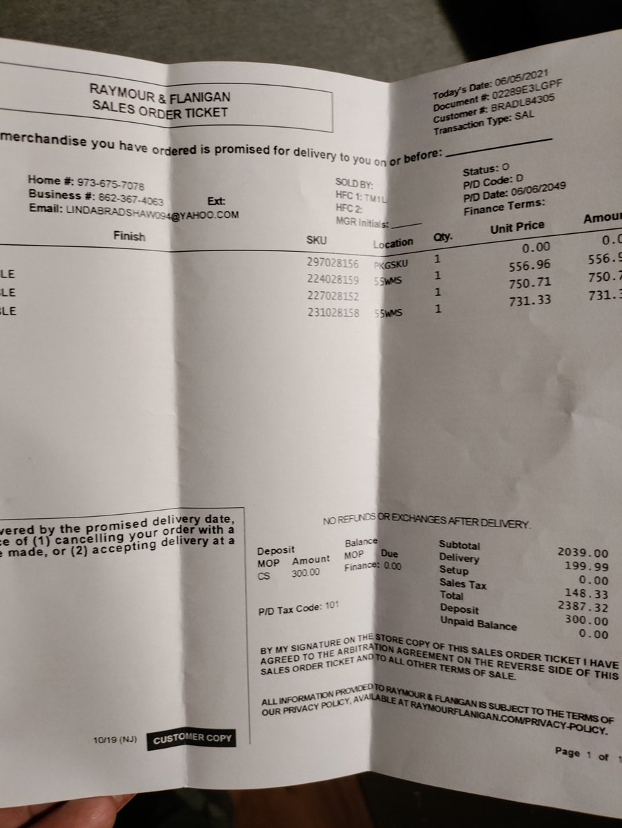 yeahitisme's tweet photo. @raymourflanigan I need a general manager to contact me from the Fairfield NJ location to speak with me regarding attached #raymourflanigan https://t.co/ui8PVVgPFB