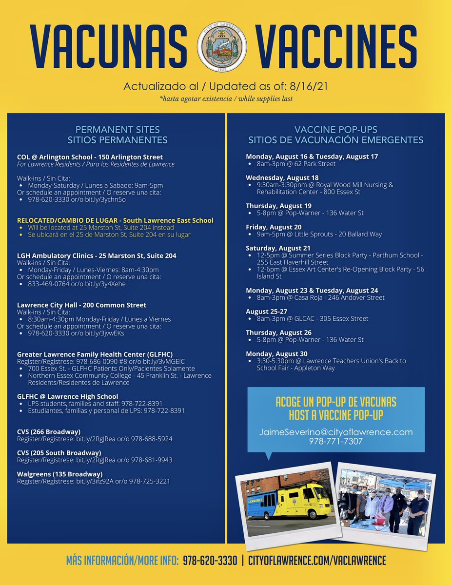 Vaccines are available to anyone 12+ and have never been easier to get — join the party at a summer series event, come to a pop-up clinic or visit a permanent site