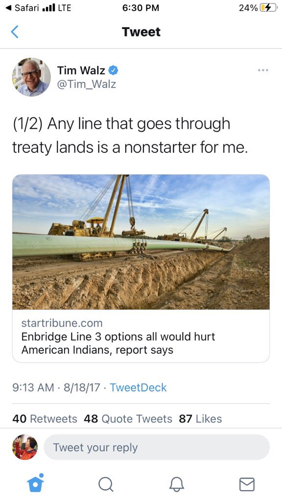 AskAprilJ's tweet image. A reminder @potus and @GovTimWalz we must Stop Line 3
#StopLine3 #StopLine3Pipeline