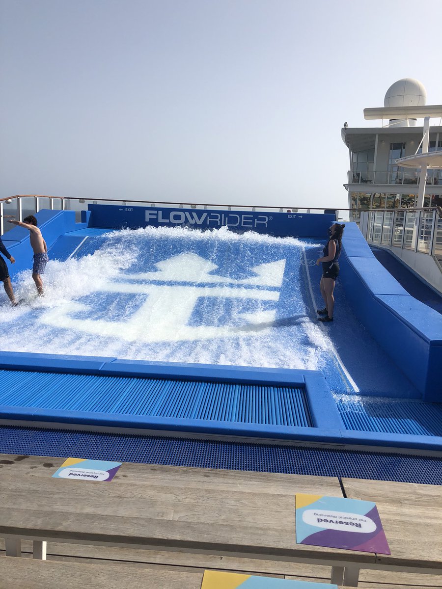 BoweTravel's tweet photo. Flow Rider onboard the Harmony of the Seas #RCCL #Greattobeback https://t.co/hDcbFGclny