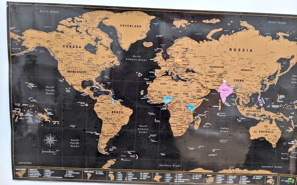 We have invested in a scratch off world map to embrace the diversity of nurses being trained by us. Still more countries to record but starting to see a multitude of colours from around the world 🥰 #MSE #Equality #Diversity