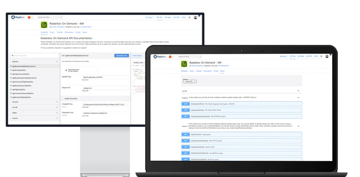 AirNavRadar's tweet image. AirNav RadarBox is proud to introduce API solutions to RapidAPI, the world&apos;s largest API hub with over 3 million developers. 

Read our blog to find out more:
radarbox.com/blog/airnav-ra…

#API #RapidAPI #AirNavRadarBox
