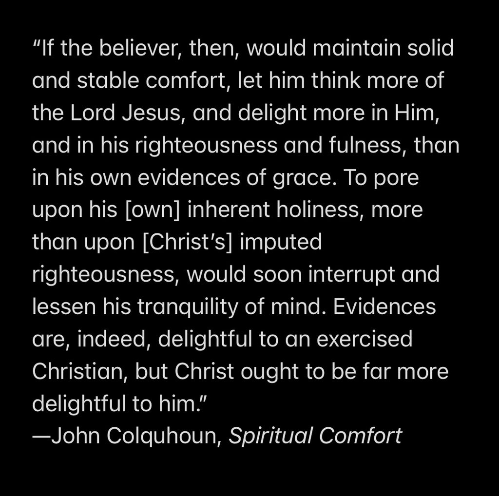DanCruver's tweet image. How does the Christian bolster his/her sense of #assurance? John Colquhoun answers: