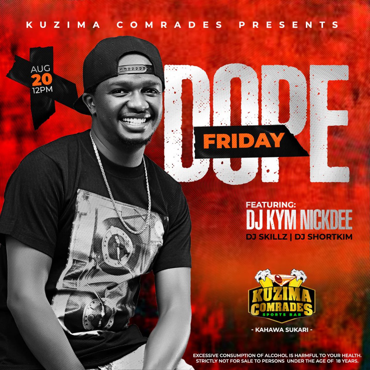 DjKymNickDee's tweet photo. I know it’s only Monday 😀😀
Friday We @kuzimacomrades 😎😎
#EvenYourMotherLovesDjKym😎 https://t.co/teDxnrJWUs