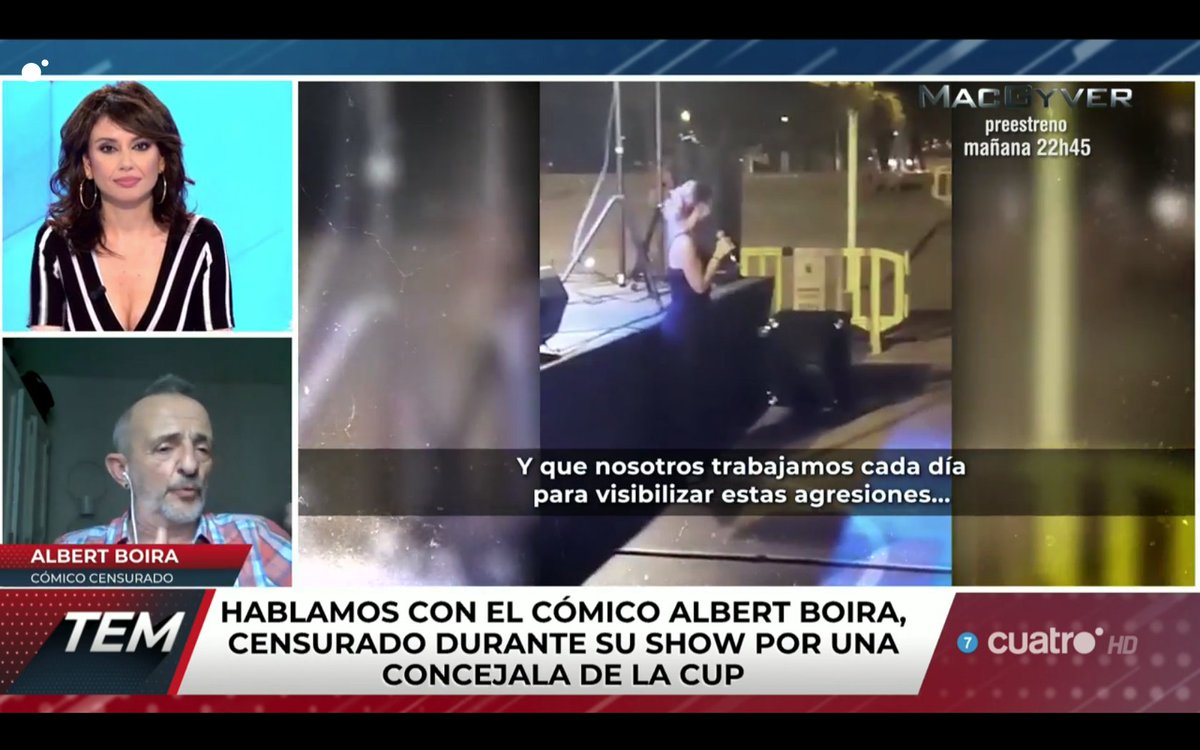 Albert Boira fue censurado por la concejala de Feminismo de la CUP por sus chistes sexuales

"Ella no entendió mi texto, nadie del público se sintió ofendido. Llevo años siendo activista del movimiento LGTBI. Me alegro que haya dimitido"

cuatro.com/en-directo/
#Todoesmentira16A