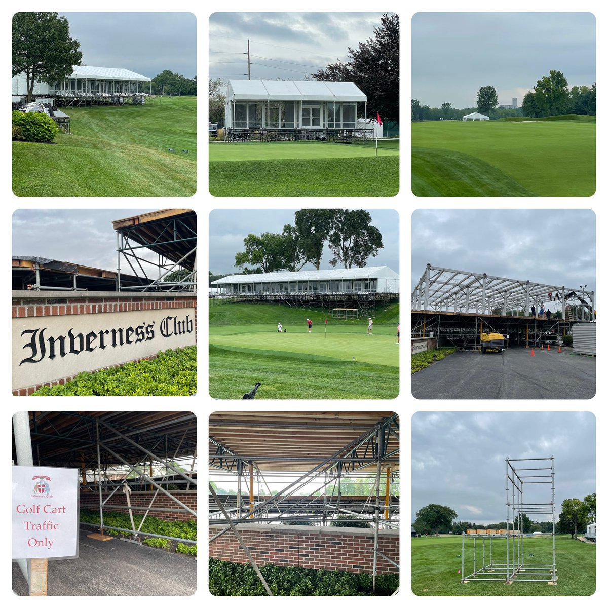 photogbillau's tweet image. Construction continues at The Inverness Club in preparation for #Solheim 2021.
