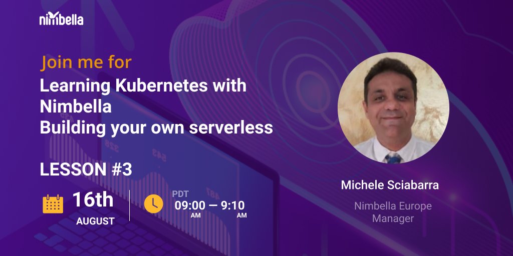 nimbella (@nimbella) on Twitter photo Starting in 5 minutes, our third lesson on Learning #Kubernetes with Nimbella - Building your own #serverless environment. Join us for this 10-minute lesson by <a href="/sciabarracom/">Michele Sciabarra</a>
Watch here youtu.be/wmBZc8P-zQE Starting in 5 minutes, our third lesson on Learning #Kubernetes with Nimbella - Building your own #serverless environment. Join us for this 10-minute lesson by <a href="/sciabarracom/">Michele Sciabarra</a>
Watch here youtu.be/wmBZc8P-zQE