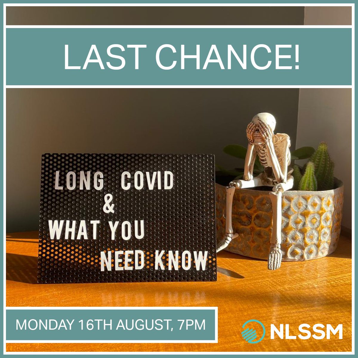 Last chance to buy tickets for our Webinar tonight! 
Join us at 7pm with Emily Lockwood from @AirPhysioLondon, where we’ll be talking about #LongCovid treatment implications for patients.

Buy ticket: nlssm.com/video-library/…
