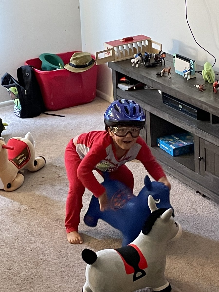 So watched “Ride like a girl” and then this before I went to work this am!! <a href="/samanthagperry/">Samantha</a> 🤣the mini bugler loves his horse racing!! Thanks so much for hanging with him yesterday ❤️
