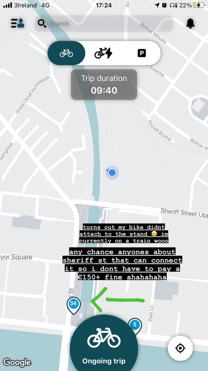 if anyones around the ifsc right now please help a man out €150 is a lot of money 🙃 its right by the samuel beckett bridge on the northside in the row closest to the convention centre