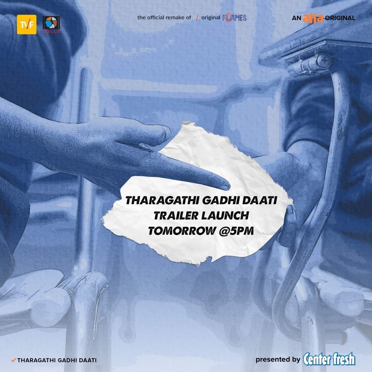 Buckle up and get ready to experience a 🎢 ride of friendship🤝 and love❤️ #TharagathiGadhiDaati trailer releasing tomorrow! @HarshithReddyM @TheViralFever @TheQtiyapaGuy @CenterfreshIn #PayalRadhakrisna #MallikRam @Ki2Vissapragada