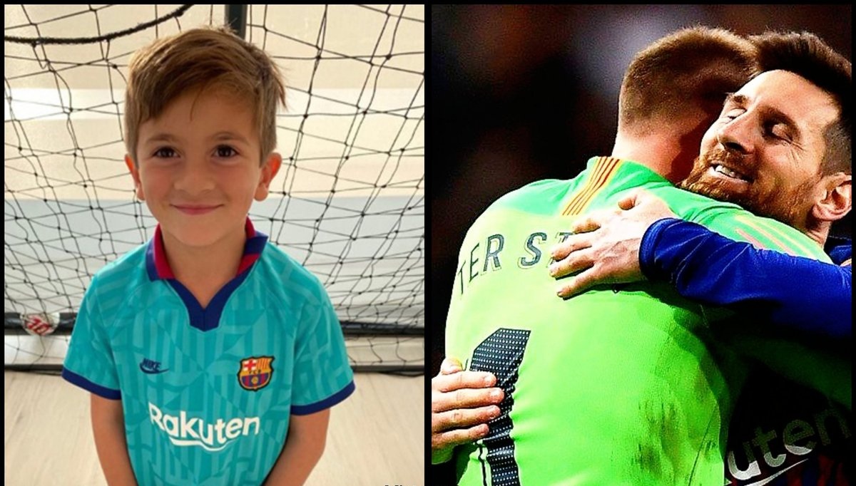 Melvinpastoree's tweet photo. 🗣 THIAGO MESSI: "Cuando sea grande me gustaría ser portero y convertirme en el mejor del mundo como Ter Stegen".

🗣 TER STEGEN: "Si Thiago quiere ser portero, lo ayudaré como su padre me ayudó cuando llegué a Barcelona". 🔵🔴 https://t.co/fErluURKVC