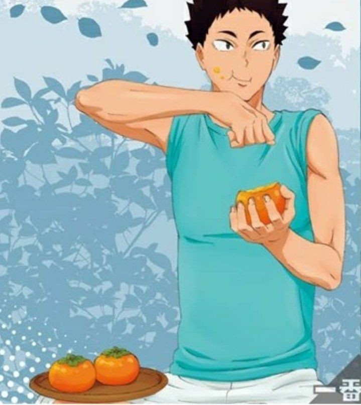 *hq Little did we know: iwaizumi kalo makan belepotan.