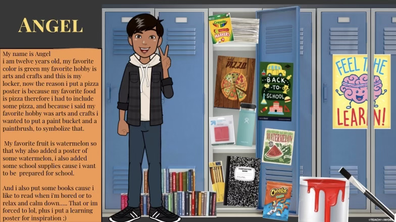 BayTech_School's tweet photo. Shout out to Ms. Shin's English Classes for doing an AMAZING job creating their own virtual lockers utilizing their own creativity and Venn diagrams to showcase their personality and interests in a visual and written way ✏️📓
@ShinTeaches #VirtualLocker #BayTech #BacktoSchool2021 https://t.co/vqgNb5PrIk