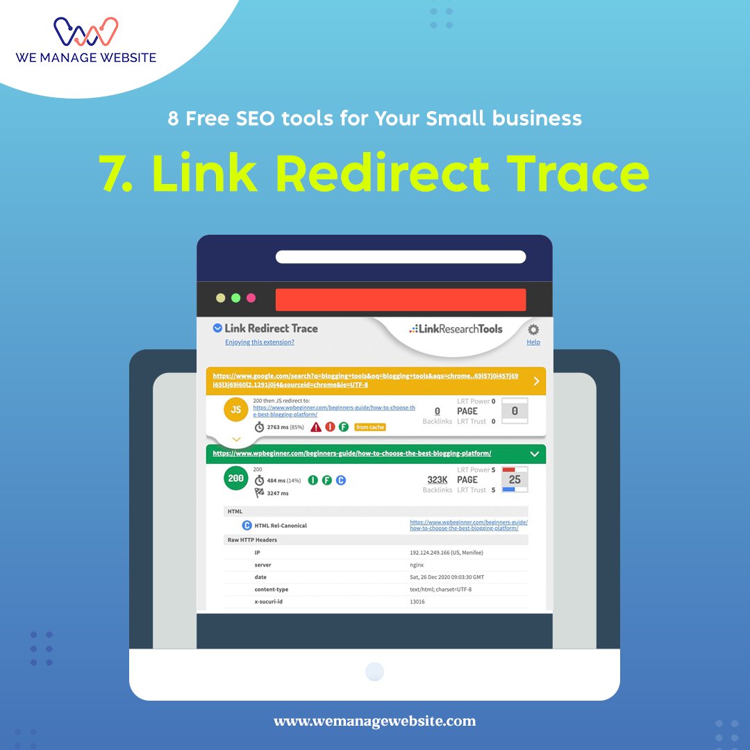 wemanagewebsite's tweet image. A free Chrome extension, the extension reveals information about HTTP headers, rel-canonicals, robots.txt, and basic link metrics from Link Research Tools.
.
.
.
.
#SEOtools #SEOextension #Googlechrome #instagram #SEOranking #wordpress