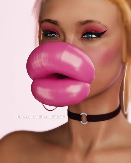 💋 RT if you love huge fake lips

Further exploring the topic "Can lips be too big". Vote on my Patreon