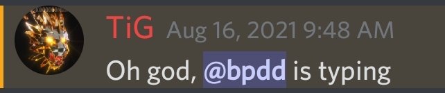 bpdd's tweet image. When you're a discord server terrorist: