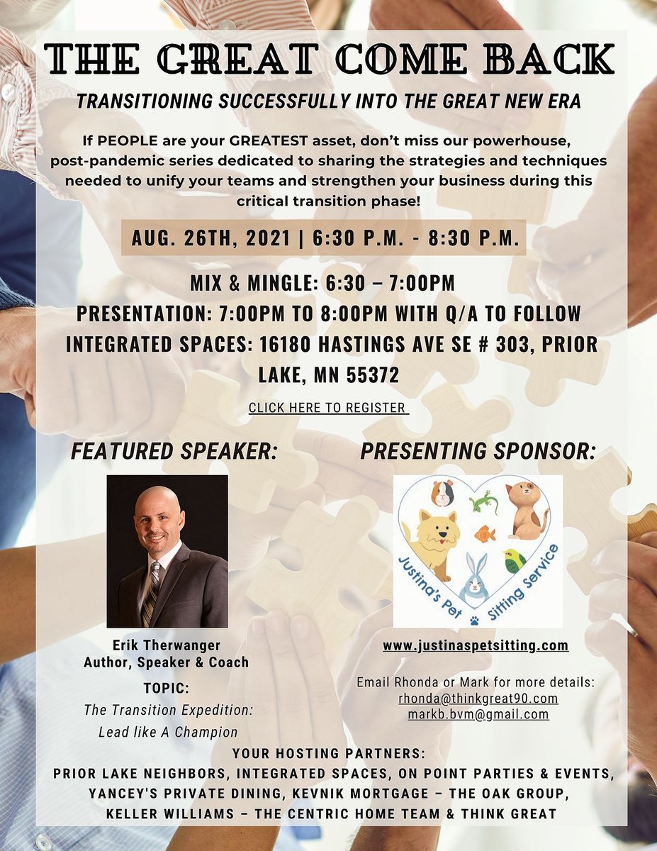 Don’t miss our powerhouse, post-pandemic series dedicated to sharing the strategies and techniques needed to unify your teams and strengthen your business during this critical transition phase! Register here: bit.ly/3xqerRM