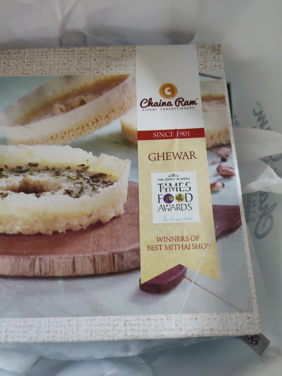 nitu_15's tweet photo. Such a bliss to have #Ghewar from #ChainaRam ! #foodies https://t.co/1foFu5m244